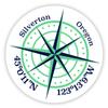 Silverton Oregon 2-Inch Vinyl Decal Sticker Latitude Longitude Compass Design view 1