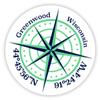 Greenwood Wisconsin 2-Inch Vinyl Decal Sticker Latitude Longitude Compass Design view 1