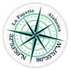La Fayette Alabama 2-Inch Vinyl Decal Sticker Latitude Longitude Compass Design view 1