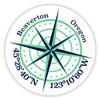 Beaverton Oregon 2-Inch Vinyl Decal Sticker Latitude Longitude Compass Design view 1