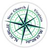 New Church Virginia 2-Inch Vinyl Decal Sticker Latitude Longitude Compass Design view 1