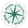 Naranjito Puerto Rico 2-Inch Vinyl Decal Sticker Latitude Longitude Compass Design view 1