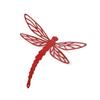 Giant Metal Dragonfly Wall Art Decor 15 to 24 Inches Wide (11" Tall, Red) view 1