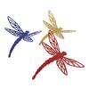 Giant Metal Dragonfly Wall Art Decor 15 to 24 Inches Wide (11" Tall, Red) view 4