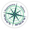 Hagerstown Indiana 2-Inch Vinyl Decal Sticker Latitude Longitude Compass Design view 1