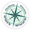 Fitchburg Wisconsin 2-Inch Vinyl Decal Sticker Latitude Longitude Compass Design view 1