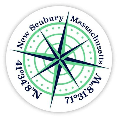 New Seabury Massachusetts 2-Inch Vinyl Decal Sticker Latitude Longitude Compass Design