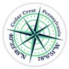 Cedar Crest Pennsylvania 2-Inch Vinyl Decal Sticker Latitude Longitude Compass Design view 1