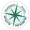 Huntington Oregon 2-Inch Vinyl Decal Sticker Latitude Longitude Compass Design view 1