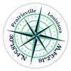 Prairieville Louisiana 2-Inch Vinyl Decal Sticker Latitude Longitude Compass Design view 1