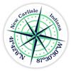 New Carlisle Indiana 2-Inch Vinyl Decal Sticker Latitude Longitude Compass Design view 1