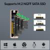 SETMSPACE M.2 SATA SSD Enclosure Reader, Type-C External SSD Adapter 6Gbps Aluminum, for SATA NGFF 2230/2242/2260/2280 SSDS with B-Key/B+M Key view 3