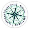 Harbor Beach Michigan 2-Inch Vinyl Decal Sticker Latitude Longitude Compass Design view 1
