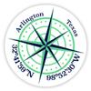 Arlington Texas 2-Inch Vinyl Decal Sticker Latitude Longitude Compass Design view 1