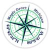 Maple Grove Michigan 2-Inch Vinyl Decal Sticker Latitude Longitude Compass Design view 1