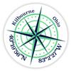 Kilbourne Ohio 2-Inch Vinyl Decal Sticker Latitude Longitude Compass Design view 1