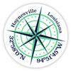 Haynesville Louisiana 2-Inch Vinyl Decal Sticker Latitude Longitude Compass Design view 1