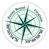 Front Royal Virginia 2-Inch Vinyl Decal Sticker Latitude Longitude Compass Design view 1