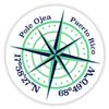 Pole Ojea Puerto Rico 2-Inch Vinyl Decal Sticker Latitude Longitude Compass Design view 4