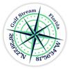 Gulf Stream Florida 2-Inch Vinyl Decal Sticker Latitude Longitude Compass Design view 1
