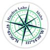 Hayden Lake Idaho 2-Inch Vinyl Decal Sticker Latitude Longitude Compass Design view 1