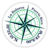 La Dolores Puerto Rico 2-Inch Vinyl Decal Sticker Latitude Longitude Compass Design view 1