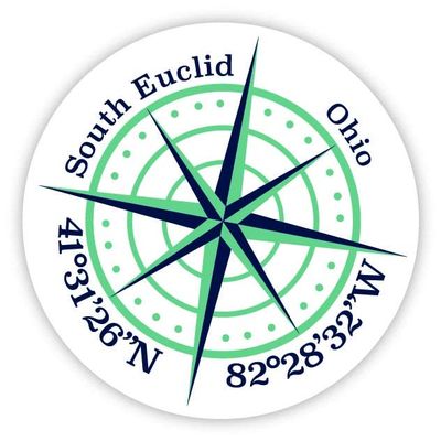 South Euclid Ohio 2-Inch Vinyl Decal Sticker Latitude Longitude Compass Design