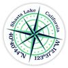 Shasta Lake California 2-Inch Vinyl Decal Sticker Latitude Longitude Compass Design view 1