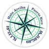 Hato Arriba Puerto Rico 2-Inch Vinyl Decal Sticker Latitude Longitude Compass Design view 1