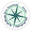 New Stuyahok Alaska 2-Inch Vinyl Decal Sticker Latitude Longitude Compass Design view 1