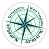 Greenview West Virginia 2-Inch Vinyl Decal Sticker Latitude Longitude Compass Design view 1