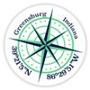 Greensburg Indiana 2-Inch Vinyl Decal Sticker Latitude Longitude Compass Design view 1