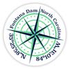 Fontana Dam North Carolina 2-Inch Vinyl Decal Sticker Latitude Longitude Compass Design view 1