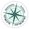 Quartzsite Arizona 2-Inch Vinyl Decal Sticker Latitude Longitude Compass Design view 1