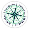 Barceloneta Puerto Rico 2-Inch Vinyl Decal Sticker Latitude Longitude Compass Design view 1