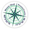 Mount Wolf Pennsylvania 2-Inch Vinyl Decal Sticker Latitude Longitude Compass Design view 1