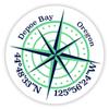 Depoe Bay Oregon 2-Inch Vinyl Decal Sticker Latitude Longitude Compass Design view 1
