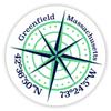 Greenfield Massachusetts 2-Inch Vinyl Decal Sticker Latitude Longitude Compass Design view 1