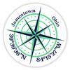 Jamestown Ohio 2-Inch Vinyl Decal Sticker Latitude Longitude Compass Design view 1