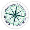 Bloomsburg Pennsylvania 2-Inch Vinyl Decal Sticker Latitude Longitude Compass Design view 1