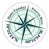 Hato Candal Puerto Rico 2-Inch Vinyl Decal Sticker Latitude Longitude Compass Design view 1