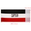 ONLYKXY Captain Armbands 9x30CM/3.54x11.81inch Adjustable Leader Armband for Soccer Basketball Volleyball School Team Competition Coach Players Wrist Arm Bands (Black+White+Red, 1) view 2