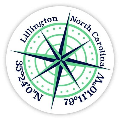 Lillington North Carolina 2-Inch Vinyl Decal Sticker Latitude Longitude Compass Design
