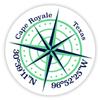 Cape Royale Texas 2-Inch Vinyl Decal Sticker Latitude Longitude Compass Design view 1