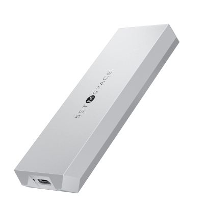 NVME Enclosure ['Tough Guy' Quality], 20 Gbps M.2 Enclosure for M-Key PCIe NVME, Solid Aluminium Alloy SETMSPACE M.2 Enclosure with USBC/A Cable, Screw Fixed SSD Enclosure for 2230/2242/2260/2280