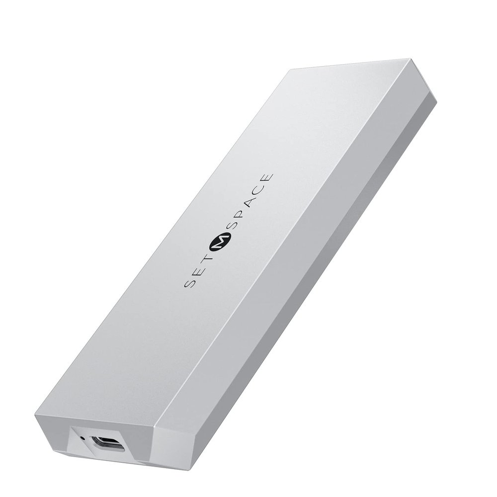 NVME Enclosure ['Tough Guy' Quality], 20 Gbps M.2 Enclosure for M-Key PCIe NVME, Solid Aluminium Alloy SETMSPACE M.2 Enclosure with USBC/A Cable, Screw Fixed SSD Enclosure for 2230/2242/2260/2280