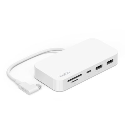 Belkin 6-in-1 USB-C Hub, iMac 24 inch Docking Station with SD & microSD Card Reader, Gigabit Ethernet, 2 USB-A Ports, and USB-C Port for Fast Data Transfers and Peripherals