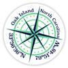Oak Island North Carolina 2-Inch Vinyl Decal Sticker Latitude Longitude Compass Design view 1