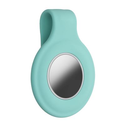 kwmobile Silicone Clip Compatible with Apple AirTag - Protective Silicone Clip for Tracker - Mint
