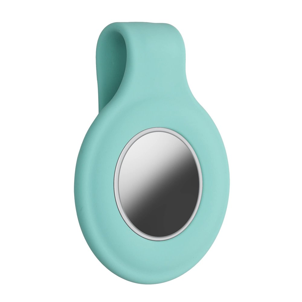 kwmobile Silicone Clip Compatible with Apple AirTag - Protective Silicone Clip for Tracker - Mint